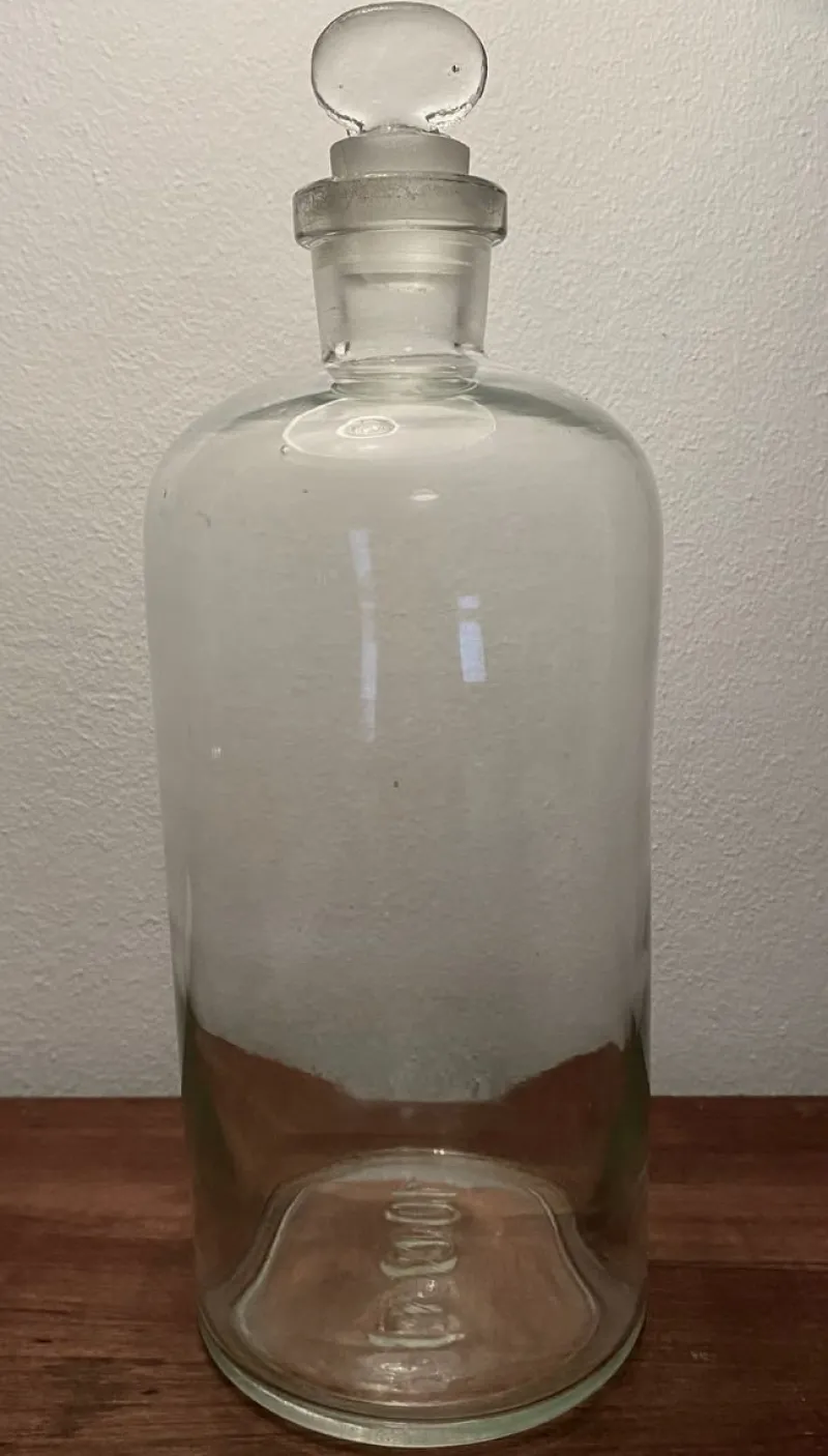 Pamono Transparent Pharmacy Bottle, 1950s> Bottles, Carafes & Jugs