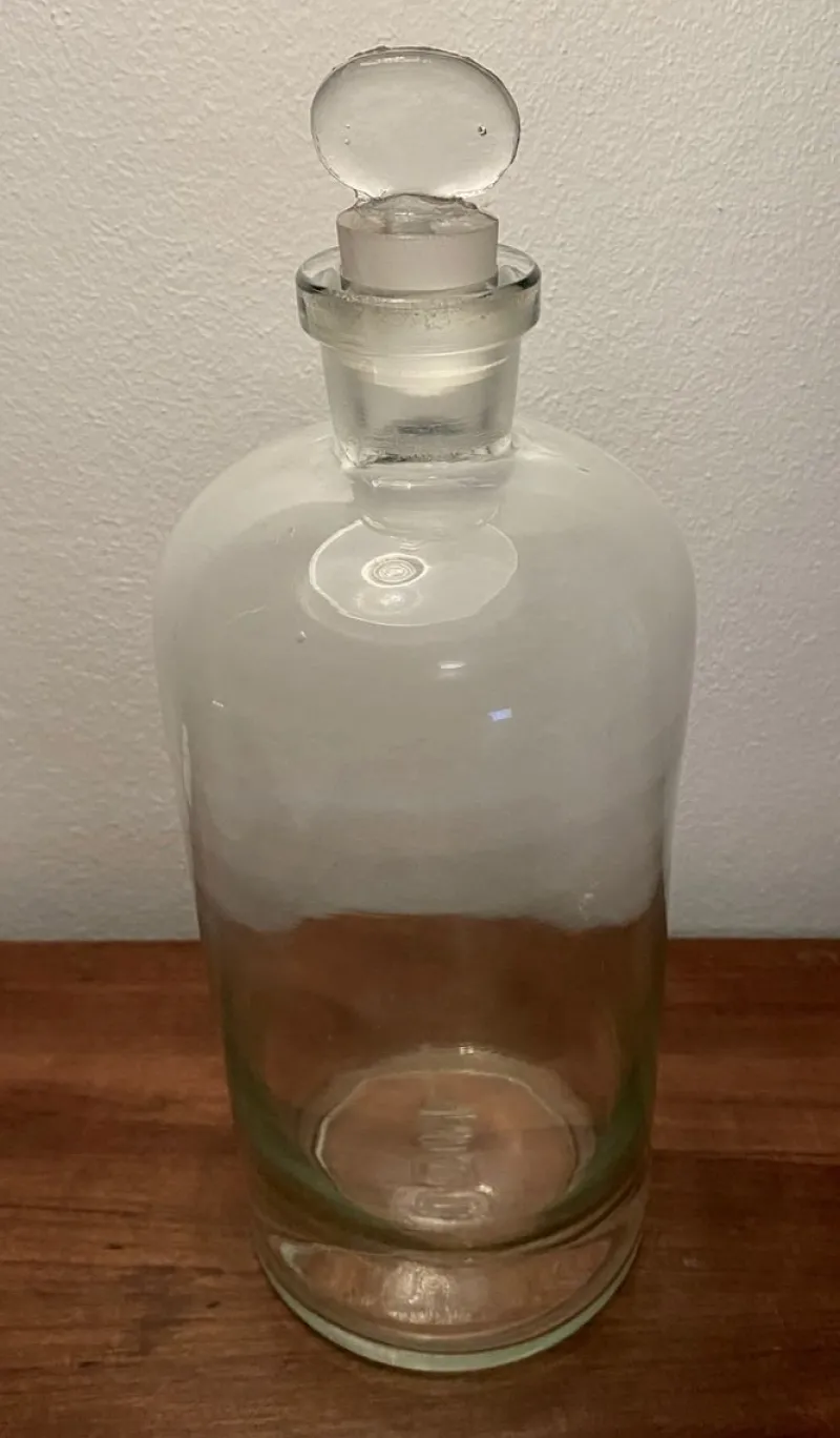 Pamono Transparent Pharmacy Bottle, 1950s> Bottles, Carafes & Jugs