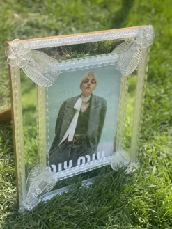Outlet Pamono Transparent Photo Frame Mirror in Murano Glass by Simoeng