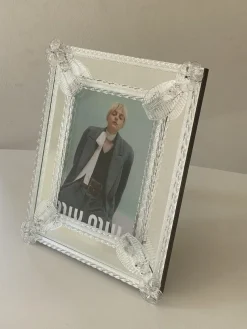Outlet Pamono Transparent Photo Frame Mirror in Murano Glass by Simoeng