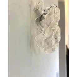 Pamono Transparent Ricci Murano Glass Wall Sconces by Simoeng, Set of 6><noscript><img width=