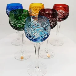 Pamono Traube Cordial Wine Glasses in Cut Crystal from Nachtmann, Germany, 1960s, Set of 6><noscript><img width=