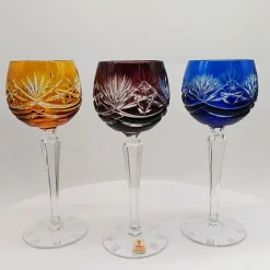 Pamono Traube Cordial Wine Glasses in Cut Crystal from Nachtmann, Germany, 1960s, Set of 6><noscript><img width=