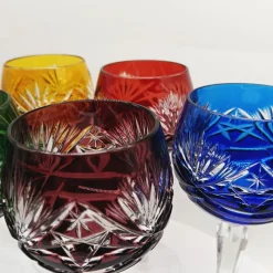 Pamono Traube Cordial Wine Glasses in Cut Crystal from Nachtmann, Germany, 1960s, Set of 6><noscript><img width=