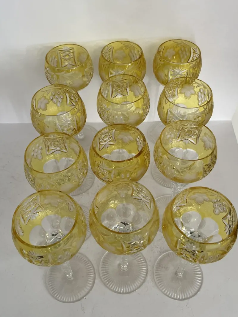 Pamono Traube Wine Hock from Nachtmann, 1970s, Set of 12> Glassware