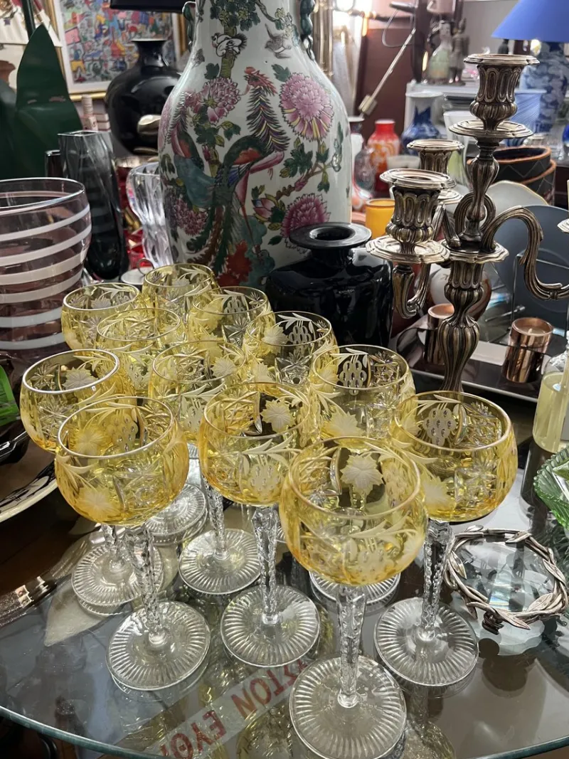 Pamono Traube Wine Hock from Nachtmann, 1970s, Set of 12> Glassware