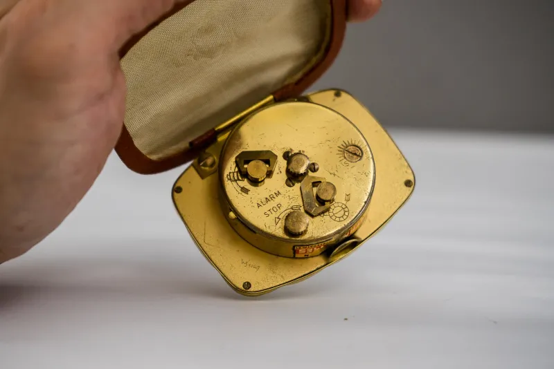 Pamono Travel Alarm Clock from Europa, 1950s> Clocks