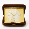 Pamono Travel Leather Alarm Clock from Junghans, 1960s> Clocks
