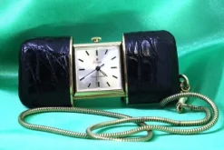 Pamono Travel Watch with Mechanical Movement, Leather Case and Ring with Suspension Chain from Stowa><noscript><img width=