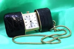 Pamono Travel Watch with Mechanical Movement, Leather Case and Ring with Suspension Chain from Stowa><noscript><img width=