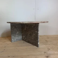 New Pamono Travertine Coffee Table, Denmark, 1960s