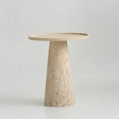 Hot Pamono Travertine Cone Side Table from Kiwano Concept