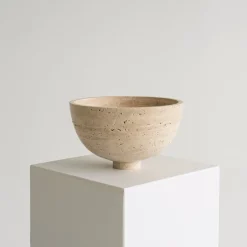Pamono Travertine Fruit Bowl Centerpiece from Kiwano Concept> Tabletop|Bowls