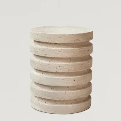 Pamono Travertine Layer Stool Side Table from Kiwano Concept> Tables