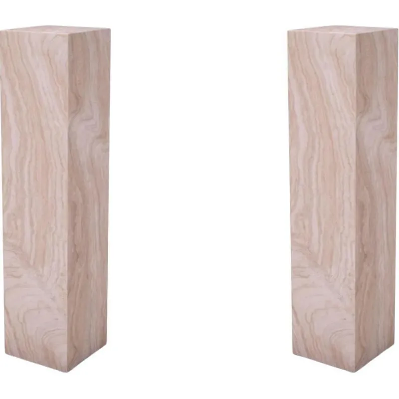 Pamono Travertine Marble Columns, Set of 2> Pedestals And Columns