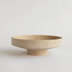 Clearance Pamono Travertine Narrow Bowl from Kiwano Concept