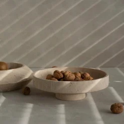 Clearance Pamono Travertine Narrow Bowl from Kiwano Concept