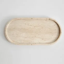 Discount Pamono Travertine Oval Tray from Kiwano Concept