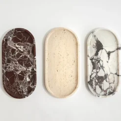 Discount Pamono Travertine Oval Tray from Kiwano Concept