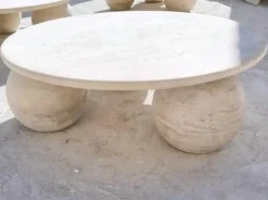 Pamono Travertine Sphere Ball Leg Coffee Table by My Habitat Design><noscript><img width=
