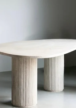 Pamono Travertine Stone Elena Dining Table by Stonemarble> Tables