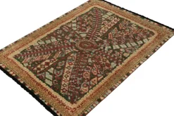 Clearance Pamono Tribal Style Rug in Geometric Pattern from R&K Principal Jahanshah Nazmiyal