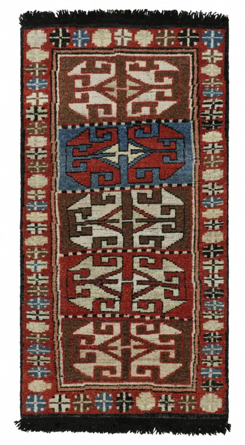 Online Pamono Tribal Style Rug with Patterns from R&K Principal Jahanshah Nazmiyal
