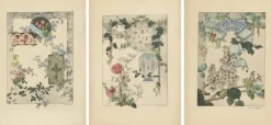 Discount Pamono Tribute to Floral Elegance, 1896, Paper, Set of 3