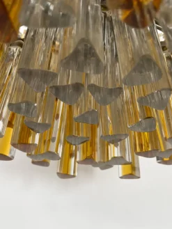 Pamono Triedri Series Chandelier in Murano Glass from Venini, Italy, 1960s><noscript><img width=