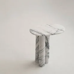 Sale Pamono Trio No. III Lilac Marble Side Table from Kiwano Concept
