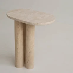 Discount Pamono Trio No. III Travertine Side Table from Kiwano Concept
