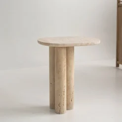 Discount Pamono Trio No. III Travertine Side Table from Kiwano Concept