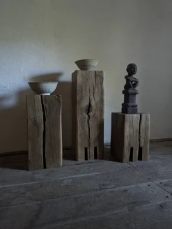 Pamono Trio of Oak Monoliths by Atelier Bloam, Set of 3><noscript><img width=