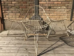 Pamono Tripod Iron Garden Chair, 1950s><noscript><img width=