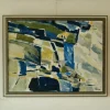 New Pamono Tryggve Örn, Abstract Composition, Mid-20th Century, Oil on Canvas