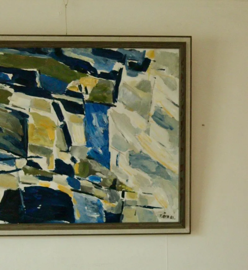 New Pamono Tryggve Örn, Abstract Composition, Mid-20th Century, Oil on Canvas