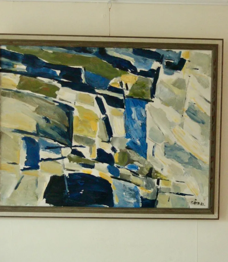 New Pamono Tryggve Örn, Abstract Composition, Mid-20th Century, Oil on Canvas