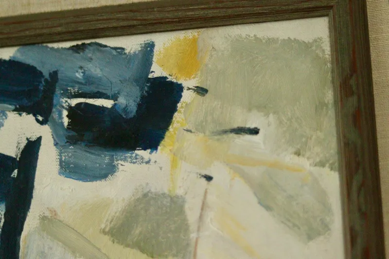 New Pamono Tryggve Örn, Abstract Composition, Mid-20th Century, Oil on Canvas