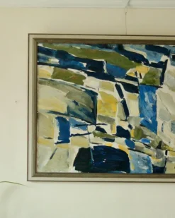 New Pamono Tryggve Örn, Abstract Composition, Mid-20th Century, Oil on Canvas