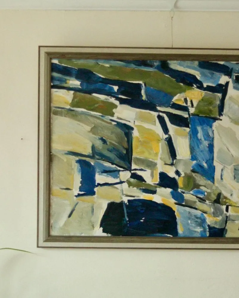New Pamono Tryggve Örn, Abstract Composition, Mid-20th Century, Oil on Canvas