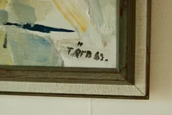 New Pamono Tryggve Örn, Abstract Composition, Mid-20th Century, Oil on Canvas