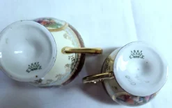 Discount Pamono Tête a Tête Service in Saxony Porcelain, 19th Century, Set of 7