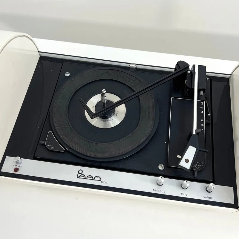 Pamono Tube Turntable Stereo Console by Yonel Lebovici for Paam, 1968> Electronics