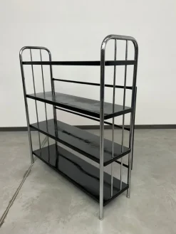 Pamono Tubular Steel Bauhaus Shelf, 1930s><noscript><img width=