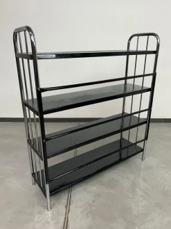 Pamono Tubular Steel Bauhaus Shelf, 1930s><noscript><img width=