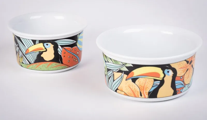 Pamono Tukan Dish and Bowls from Pillivuyt, France, Set of 3> Serving Dishes