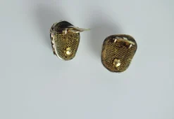 Online Pamono Turquoise and Sterling Silver Ear Clips by Erik Poul Fenster, Denmark, 1960s, Set of 2