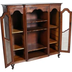 Clearance Pamono Tuscan Baroque Style Walnut Display Sideboard with Brass Grilles by Michele Bonciani, 1940s