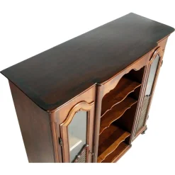 Clearance Pamono Tuscan Baroque Style Walnut Display Sideboard with Brass Grilles by Michele Bonciani, 1940s