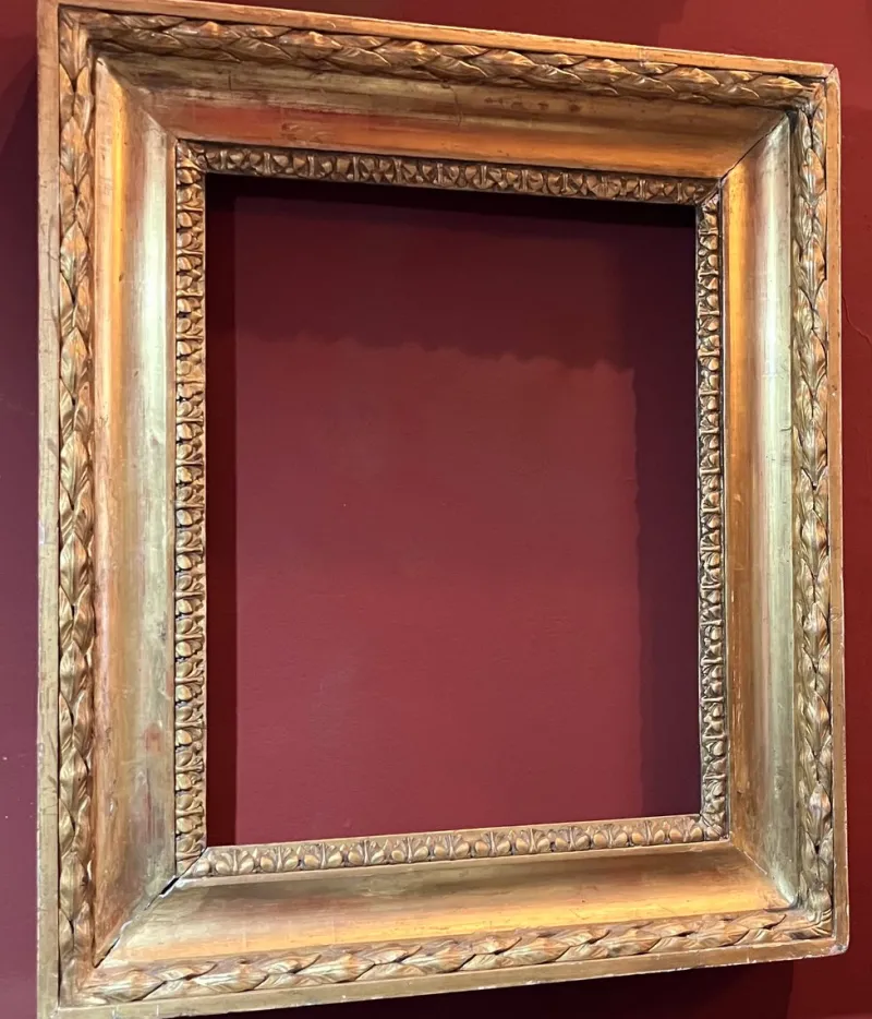 Pamono Tuscan Empire Carved Gold Leaf Gilt Frame, Italy, 19th Century> Mirrors